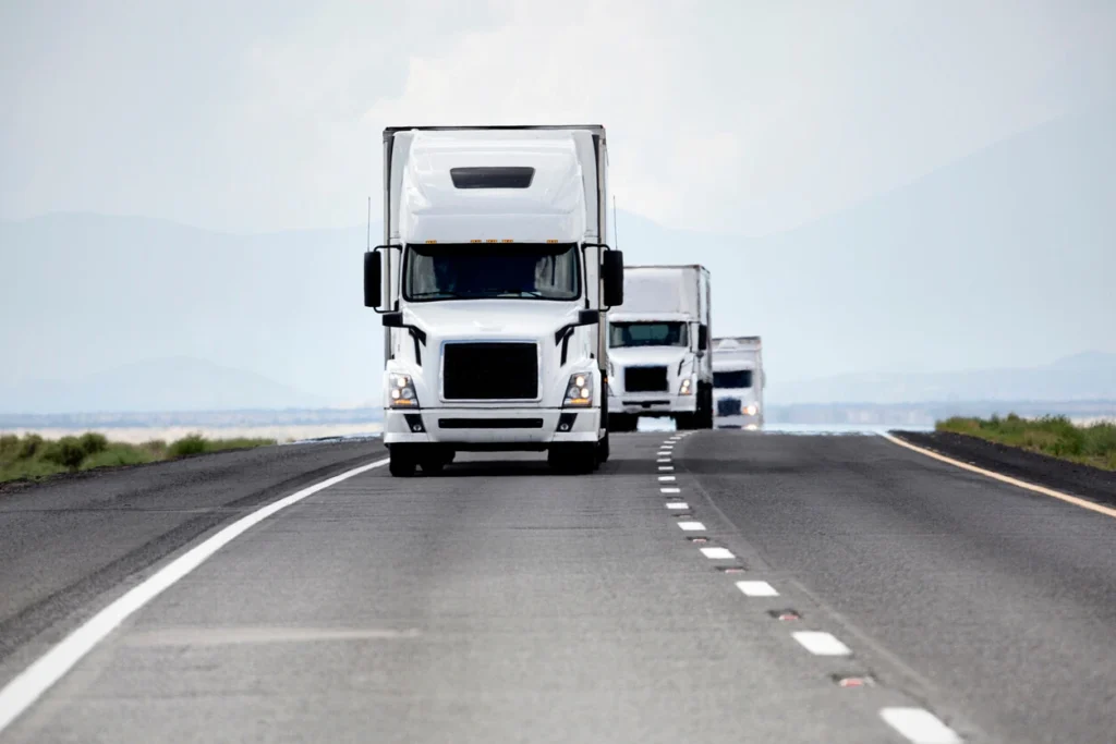 Semi trucks on the highway